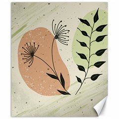 Flora Floral Flower Nature Plant Doodle Canvas 8  X 10 