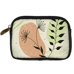 Flora Floral Flower Nature Plant Doodle Digital Camera Leather Case