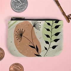 Flora Floral Flower Nature Plant Doodle Mini Coin Purse