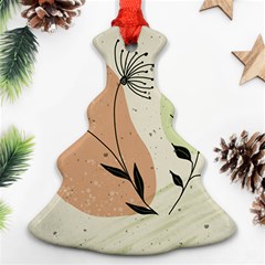 Flora Floral Flower Nature Plant Doodle Ornament (christmas Tree) 