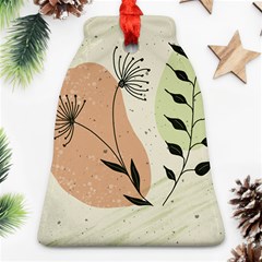 Flora Floral Flower Nature Plant Doodle Bell Ornament (two Sides) by Maspions