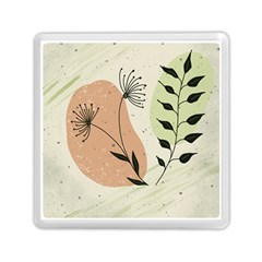 Flora Floral Flower Nature Plant Doodle Memory Card Reader (square)