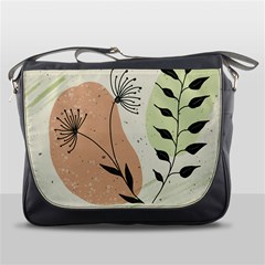 Flora Floral Flower Nature Plant Doodle Messenger Bag