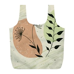 Flora Floral Flower Nature Plant Doodle Full Print Recycle Bag (l)