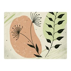 Flora Floral Flower Nature Plant Doodle Two Sides Premium Plush Fleece Blanket (mini)