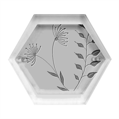 Flora Floral Flower Nature Plant Doodle Hexagon Wood Jewelry Box