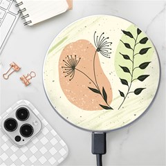 Flora Floral Flower Nature Plant Doodle Wireless Fast Charger(white) by Maspions