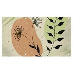 Flora Floral Flower Nature Plant Doodle Banner And Sign 7  X 4 