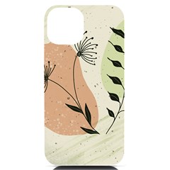 Flora Floral Flower Nature Plant Doodle Iphone 14 Black Uv Print Case by Maspions