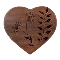 Flora Floral Flower Nature Plant Doodle Heart Wood Jewelry Box