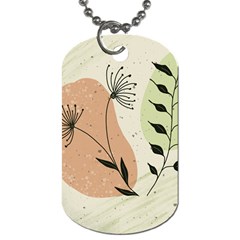 Flora Floral Flower Nature Plant Doodle Dog Tag (two Sides)