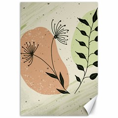 Flora Floral Flower Nature Plant Doodle Canvas 12  X 18 