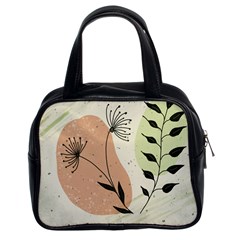 Flora Floral Flower Nature Plant Doodle Classic Handbag (two Sides)