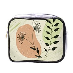 Flora Floral Flower Nature Plant Doodle Mini Toiletries Bag (one Side)