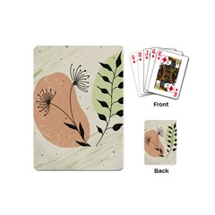 Flora Floral Flower Nature Plant Doodle Playing Cards Single Design (mini)