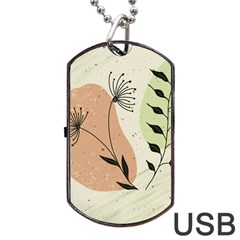 Flora Floral Flower Nature Plant Doodle Dog Tag Usb Flash (one Side)