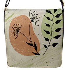 Flora Floral Flower Nature Plant Doodle Flap Closure Messenger Bag (s)