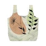 Flora Floral Flower Nature Plant Doodle Full Print Recycle Bag (M) Front