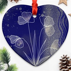 Flower Nature Abstract Art Ornament (heart)