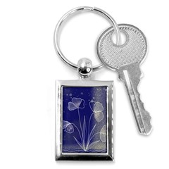 Flower Nature Abstract Art Key Chain (rectangle)