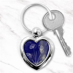 Flower Nature Abstract Art Key Chain (heart)