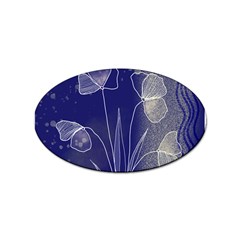 Flower Nature Abstract Art Sticker (oval)