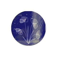 Flower Nature Abstract Art Magnet 3  (round)