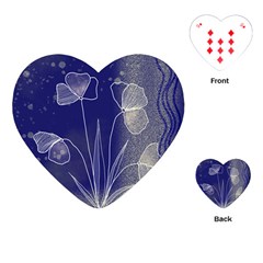 Flower Nature Abstract Art Playing Cards Single Design (heart)