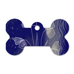 Flower Nature Abstract Art Dog Tag Bone (two Sides)