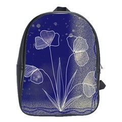 Flower Nature Abstract Art School Bag (large)