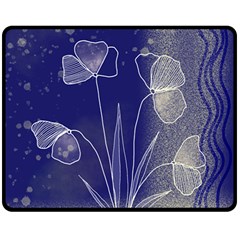 Flower Nature Abstract Art Fleece Blanket (medium)