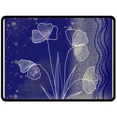 Flower Nature Abstract Art Two Sides Fleece Blanket (large)