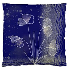 Flower Nature Abstract Art Large Premium Plush Fleece Cushion Case (two Sides)