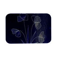 Flower Nature Abstract Art Open Lid Metal Box (silver)  