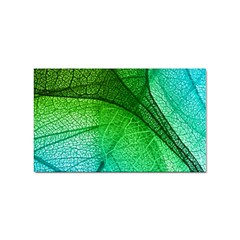 3d Leaves Texture Sheet Blue Green Sticker Rectangular (10 Pack) by Cemarart