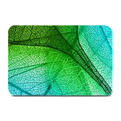 3d Leaves Texture Sheet Blue Green Plate Mats by Cemarart