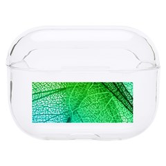 3d Leaves Texture Sheet Blue Green Hard Pc Airpods Pro Case