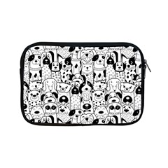 Seamless Pattern With Black White Doodle Dogs Apple Ipad Mini Zipper Cases by Grandong