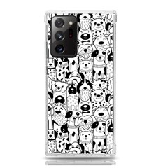 Seamless Pattern With Black White Doodle Dogs Samsung Galaxy Note 20 Ultra Tpu Uv Case by Grandong