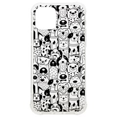 Seamless Pattern With Black White Doodle Dogs Iphone 12/12 Pro Tpu Uv Print Case