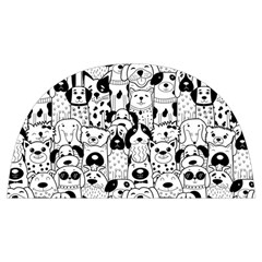 Seamless Pattern With Black White Doodle Dogs Anti Scalding Pot Cap by Grandong