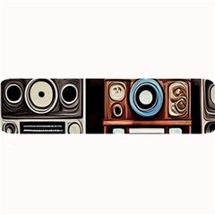 Retro Cameras Old Vintage Antique Technology Wallpaper Retrospective Large Bar Mat by Grandong