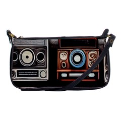 Retro Cameras Old Vintage Antique Technology Wallpaper Retrospective Shoulder Clutch Bag by Grandong