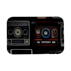 Retro Cameras Old Vintage Antique Technology Wallpaper Retrospective Open Lid Metal Box (silver)   by Grandong