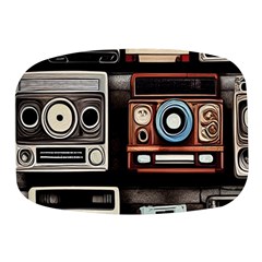 Retro Cameras Old Vintage Antique Technology Wallpaper Retrospective Mini Square Pill Box by Grandong