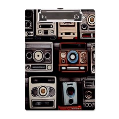 Retro Cameras Old Vintage Antique Technology Wallpaper Retrospective A5 Acrylic Clipboard by Grandong