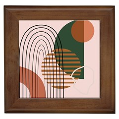 Line Forms Art Drawing Background Framed Tile