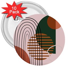 Line Forms Art Drawing Background 3  Buttons (10 Pack) 