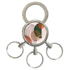 Line Forms Art Drawing Background 3-ring Key Chain