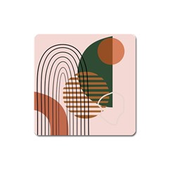 Line Forms Art Drawing Background Square Magnet by Maspions